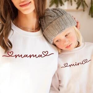 Matching Mama And Mini Sweatshirt Mothers Day Gift